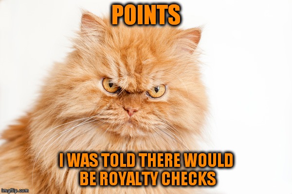 POINTS I WAS TOLD THERE WOULD BE ROYALTY CHECKS | made w/ Imgflip meme maker