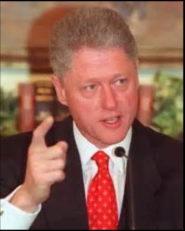 High Quality Bill Clinton pointing finger Blank Meme Template