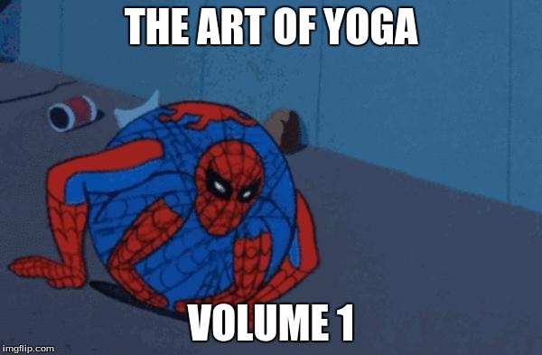 Spiderman Ball | THE ART OF YOGA; VOLUME 1 | image tagged in spiderman ball | made w/ Imgflip meme maker