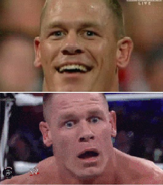 John Cena Happy/Sad Blank Meme Template