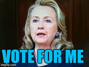 VOTE FOR ME | image tagged in hillary | made w/ Imgflip meme maker