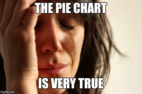 First World Problems Meme | THE PIE CHART IS VERY TRUE | image tagged in memes,first world problems | made w/ Imgflip meme maker