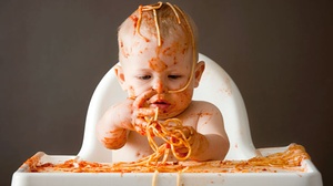 High Quality Spaghetti  Baby Blank Meme Template