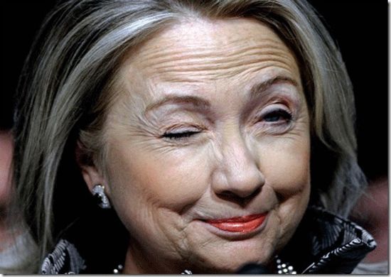 Hillary Clinton wink Blank Meme Template