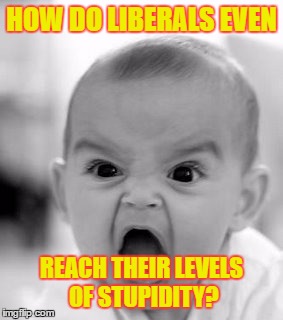 It astonishes me! | HOW DO LIBERALS EVEN; REACH THEIR LEVELS OF STUPIDITY? | image tagged in memes,angry baby,template quest,funny,stupid liberals | made w/ Imgflip meme maker