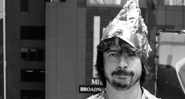 Dave Grohl tinfoil hat Blank Meme Template