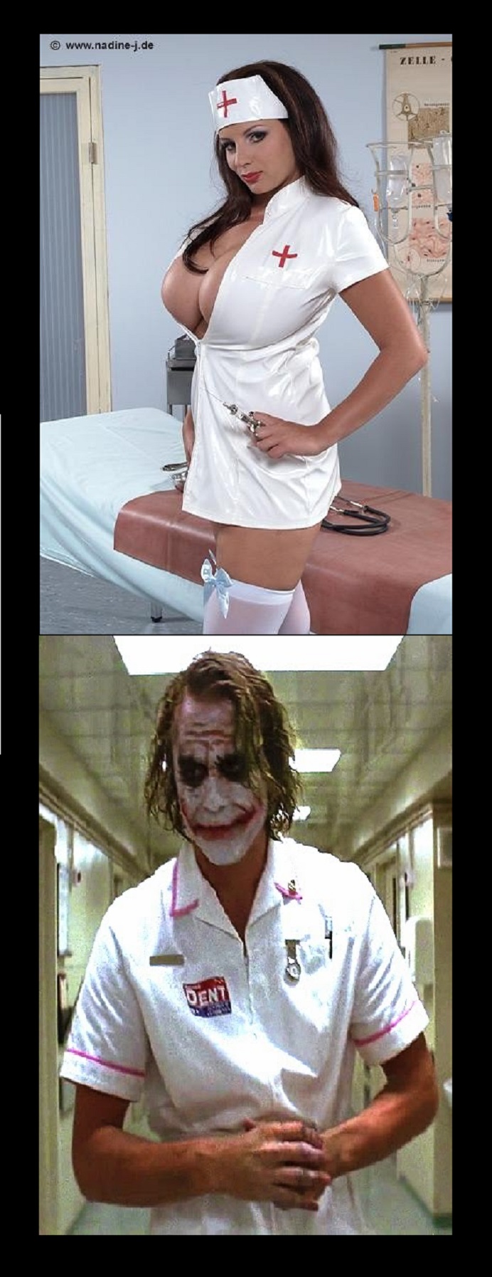 Nurse vs Joker Blank Meme Template