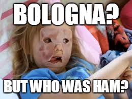 Ham Face Girl | BOLOGNA? BUT WHO WAS HAM? | image tagged in ham face girl | made w/ Imgflip meme maker