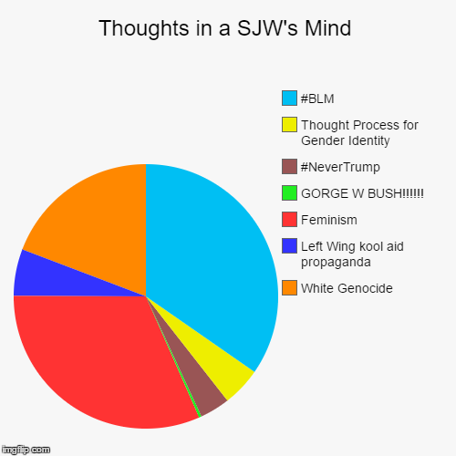 A study was conducted | image tagged in funny,pie charts,political meme,political correctness,sjw | made w/ Imgflip chart maker