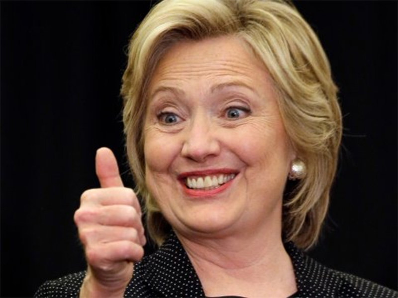 High Quality Hillary Clinton thumbs up Blank Meme Template