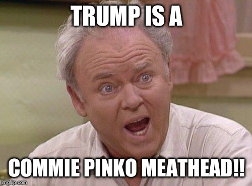 TRUMP IS A COMMIE PINKO MEATHEAD!! | made w/ Imgflip meme maker