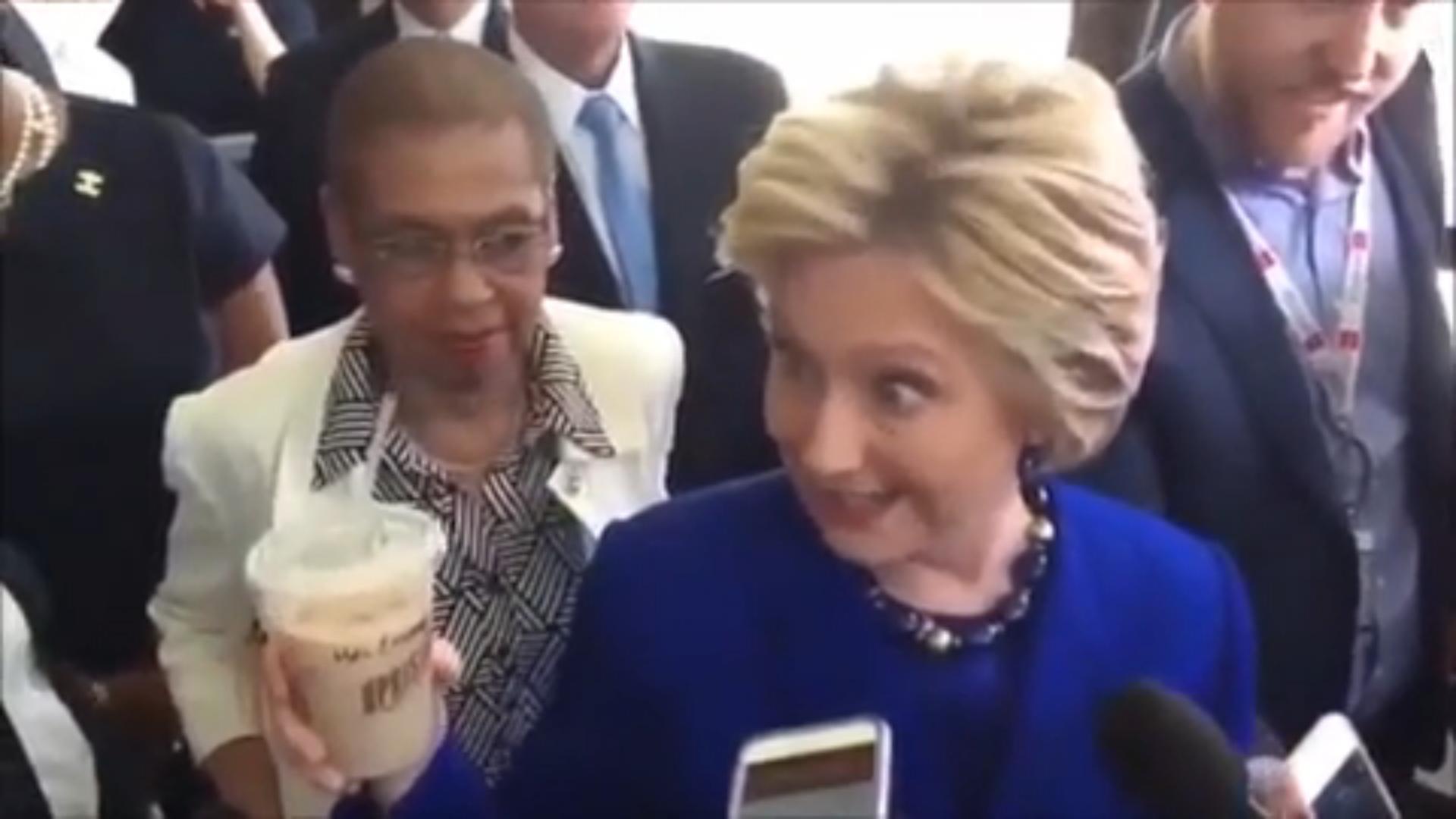 Hillary Caffeine Head Blank Meme Template