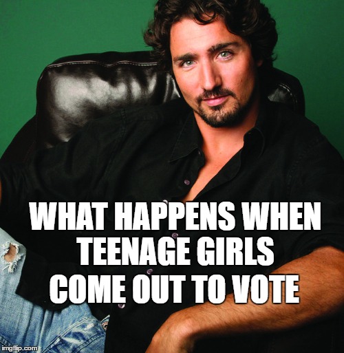 WHAT HAPPENS WHEN TEENAGE GIRLS; COME OUT TO VOTE | image tagged in primeminister | made w/ Imgflip meme maker
