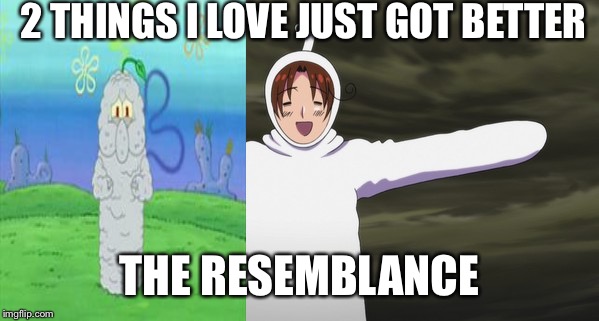 Hetalia paint it white | 2 THINGS I LOVE JUST GOT BETTER; THE RESEMBLANCE | image tagged in hetalia paint it white | made w/ Imgflip meme maker