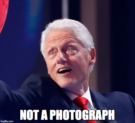 Mr. Clinton, we are live! | NOT A PHOTOGRAPH | image tagged in dnc,bill clinton,balloons,hillary clinton 2016,dick,nose | made w/ Imgflip meme maker