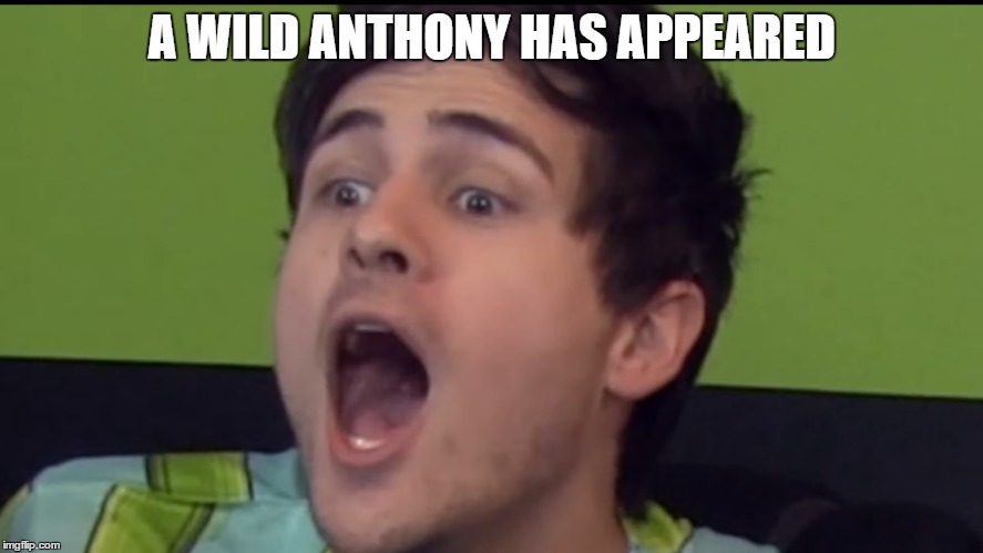 A wild Anthony | A WILD ANTHONY HAS APPEARED | image tagged in smosh,anthony padilla | made w/ Imgflip meme maker