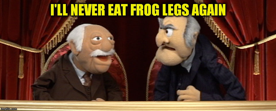 I'LL NEVER EAT FROG LEGS AGAIN | made w/ Imgflip meme maker