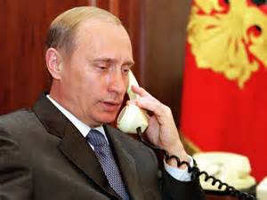 Putin on phone Blank Meme Template