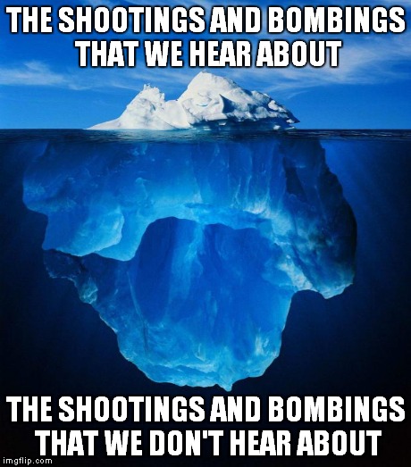 THE SHOOTINGS AND BOMBINGS THAT WE HEAR ABOUT THE SHOOTINGS AND BOMBINGS THAT WE DON'T HEAR ABOUT | made w/ Imgflip meme maker