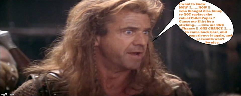 Better where it's at....than walking around with it on my foot | image tagged in confused mel gibson,braveheart mel gibson,braveheart,scotland,toilet paper | made w/ Imgflip meme maker