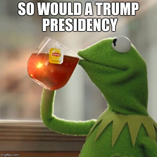 But That's None Of My Business Meme | SO WOULD A TRUMP PRESIDENCY | image tagged in memes,but thats none of my business,kermit the frog | made w/ Imgflip meme maker