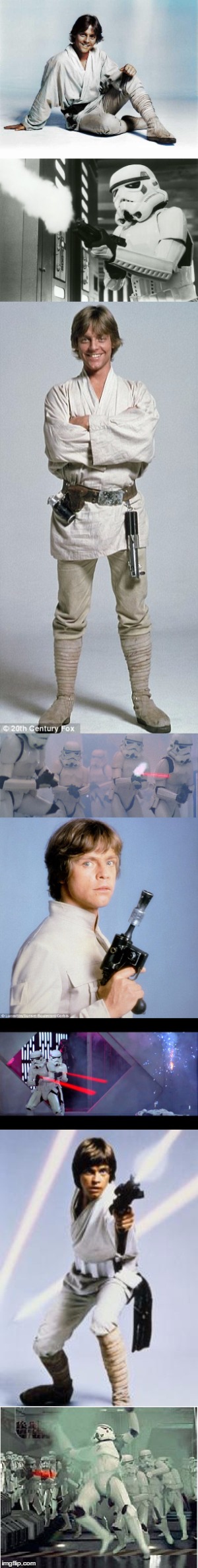 Luke Vs Every Stormtrooper | image tagged in luke skywalker,stormtrooper,star wars | made w/ Imgflip meme maker