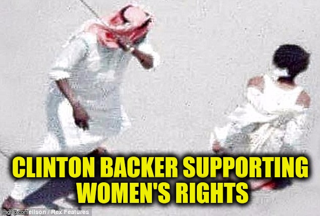 CLINTON BACKER SUPPORTING WOMEN'S RIGHTS | made w/ Imgflip meme maker