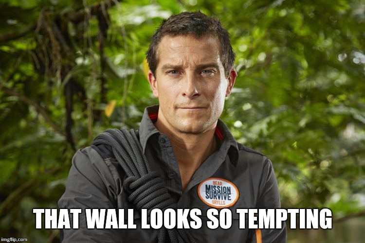 THAT WALL LOOKS SO TEMPTING | made w/ Imgflip meme maker