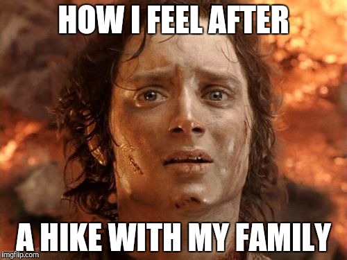 It's Finally Over Meme | HOW I FEEL AFTER; A HIKE WITH MY FAMILY | image tagged in memes,its finally over | made w/ Imgflip meme maker