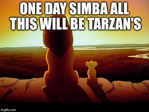 Lion King | ONE DAY SIMBA ALL THIS WILL BE TARZAN'S | image tagged in memes,lion king | made w/ Imgflip meme maker