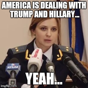 AMERICA IS DEALING WITH TRUMP AND HILLARY... YEAH... | image tagged in yeah | made w/ Imgflip meme maker