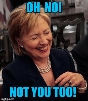 Hillary LOL | OH  NO! NOT YOU TOO! | image tagged in hillary lol | made w/ Imgflip meme maker