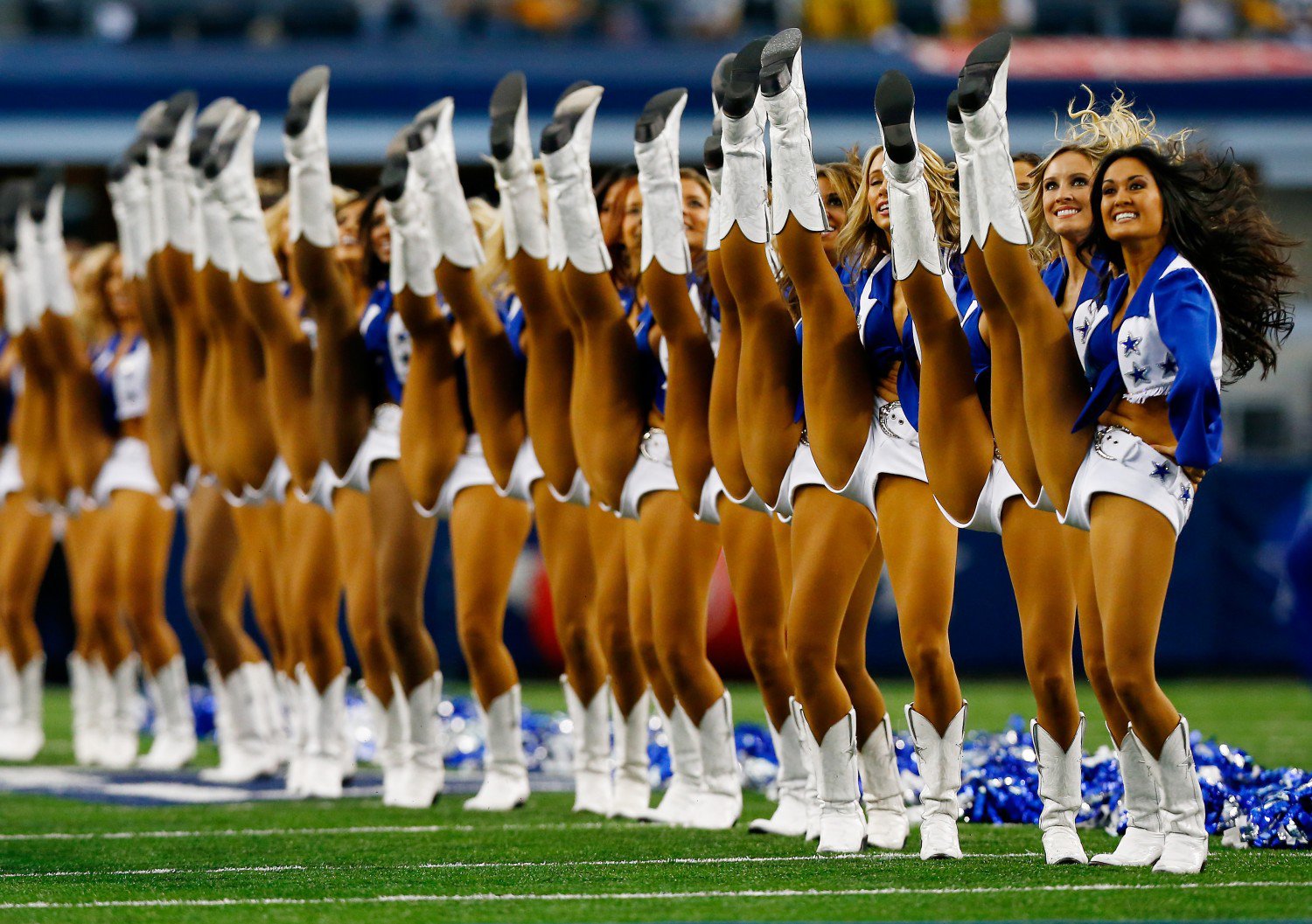 Dallas Cowboys cheerleaders. 