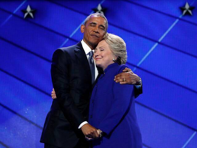 Hillary Obama Hug Blank Meme Template