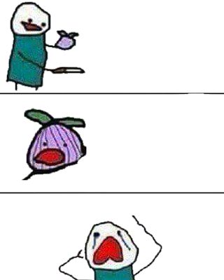 this onion won't make me cry Blank Meme Template