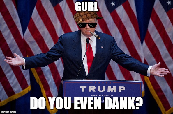 Trump Bruh | GURL DO YOU EVEN DANK? | image tagged in trump bruh,scumbag | made w/ Imgflip meme maker