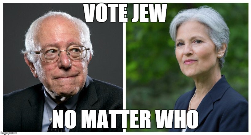 Free Latkes for All | VOTE JEW; NO MATTER WHO | image tagged in bernie sanders,jill stein,jewish | made w/ Imgflip meme maker
