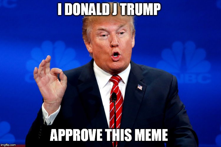 I DONALD J TRUMP APPROVE THIS MEME | made w/ Imgflip meme maker