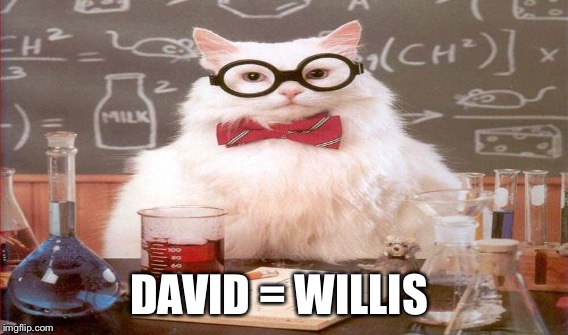 DAVID = WILLIS | made w/ Imgflip meme maker