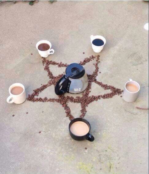 High Quality coffee pentagram Blank Meme Template