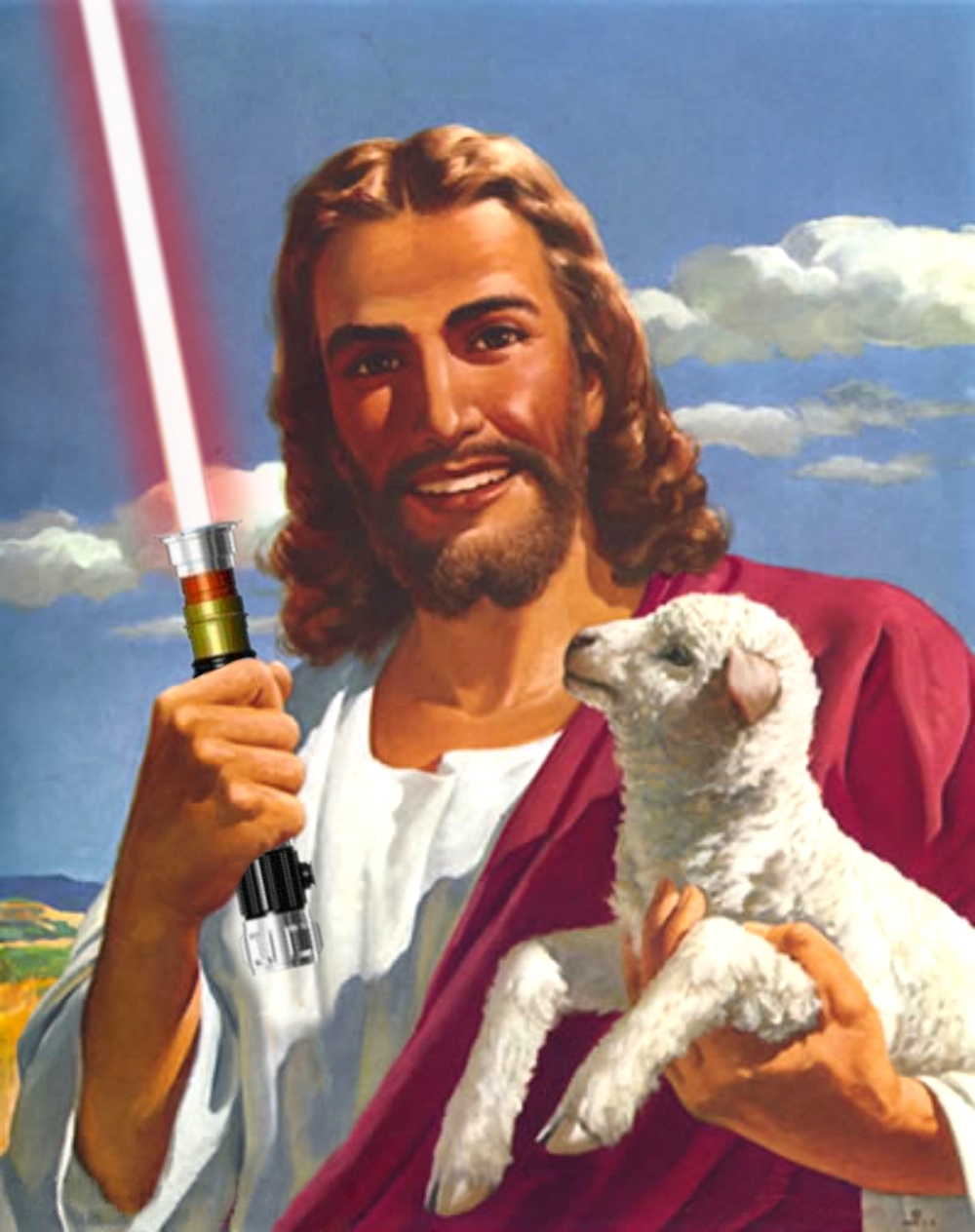Jedi Jesus Blank Meme Template