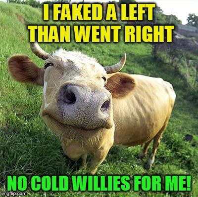 I FAKED A LEFT THAN WENT RIGHT NO COLD WILLIES FOR ME! | made w/ Imgflip meme maker