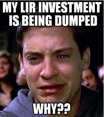 Broken guitar strings | MY LIR INVESTMENT IS BEING DUMPED; WHY?? | image tagged in broken guitar strings | made w/ Imgflip meme maker