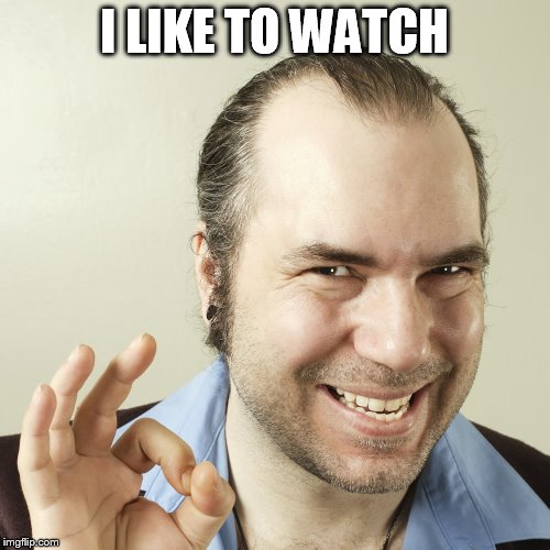 I LIKE TO WATCH | image tagged in sleazy steve close up | made w/ Imgflip meme maker