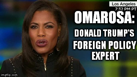 Omarosa, Foreign Policy Expert | OMAROSA:; FOREIGN POLICY EXPERT; DONALD TRUMP'S | image tagged in omarosa,foreign policy,donald trump,trump,make donald drumpf again,donald drumpf | made w/ Imgflip meme maker