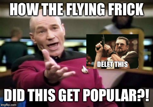 When you weren't expecting your submission to get featured + 4 comments. I know I sure wasn't. | HOW THE FLYING FRICK; DID THIS GET POPULAR?! | image tagged in memes,picard wtf | made w/ Imgflip meme maker