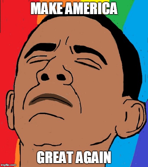 I don't even live in Murica | MAKE AMERICA; GREAT AGAIN | image tagged in obama,lel | made w/ Imgflip meme maker