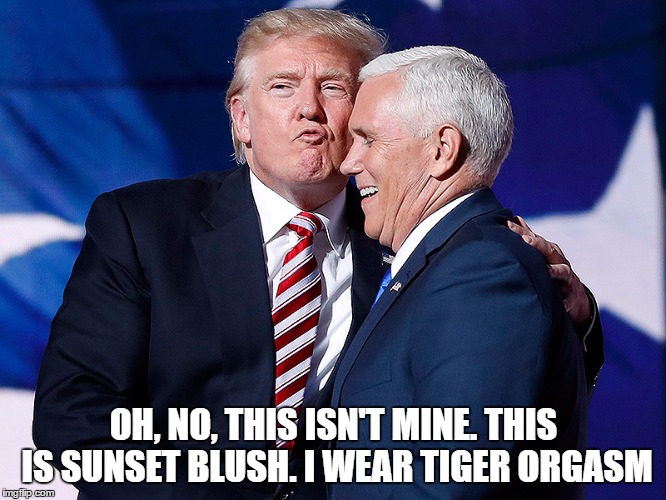OH, NO, THIS ISN'T MINE. THIS IS SUNSET BLUSH. I WEAR TIGER ORGASM | image tagged in donald trump,30rock | made w/ Imgflip meme maker