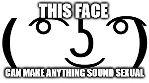 ( ͡° ͜ʖ ͡°) | THIS FACE; CAN MAKE ANYTHING SOUND SEXUAL | image tagged in lenny face | made w/ Imgflip meme maker