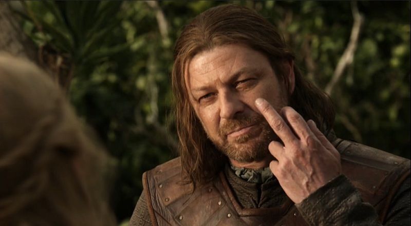 Sean Bean Ned Stark finger Blank Meme Template